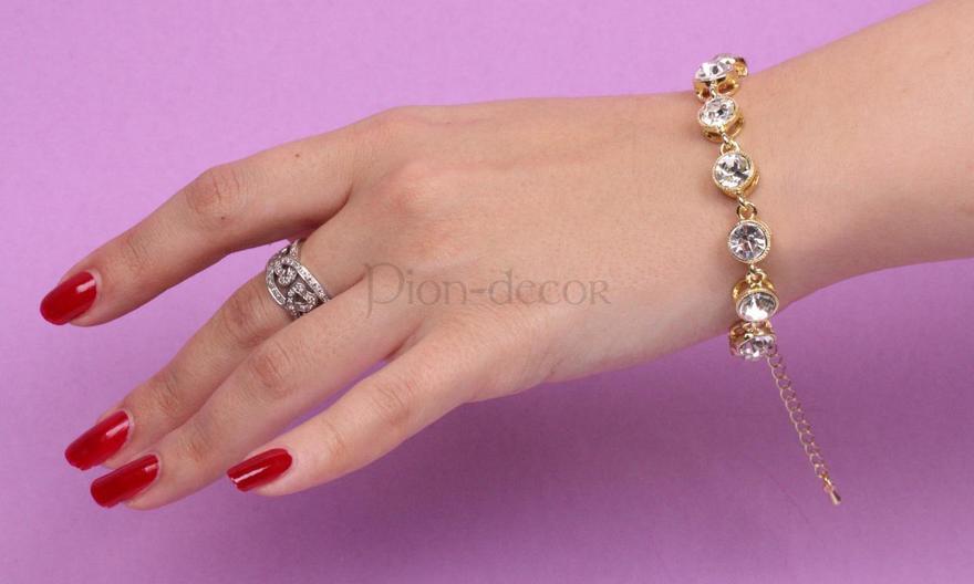 Браслет Золотистый из Позолоченная бижутерия от  2