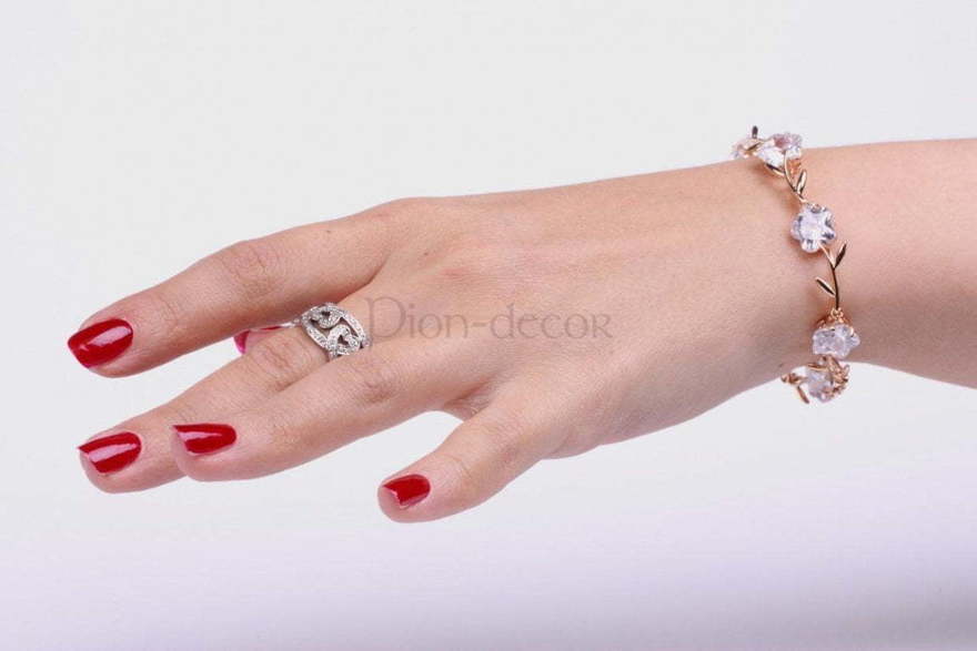 Браслет Розовая веточка из Позолоченная бижутерия от  2