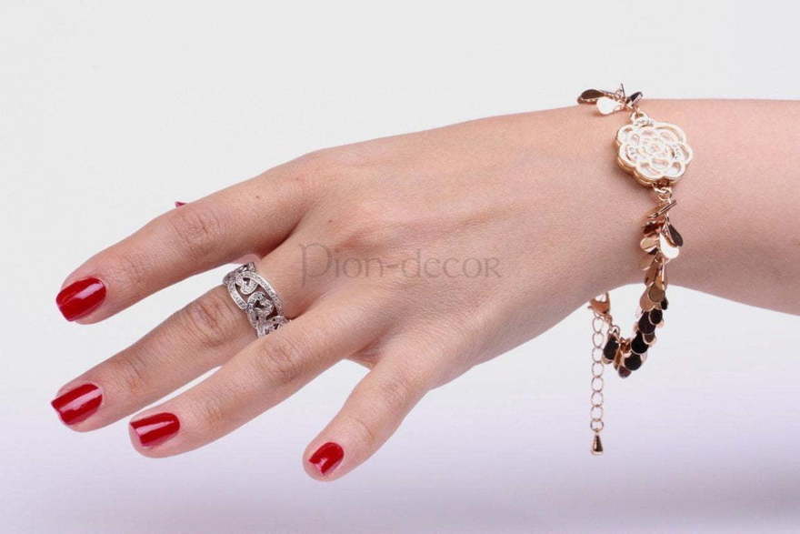 Браслет Пион из Позолоченная бижутерия от  2