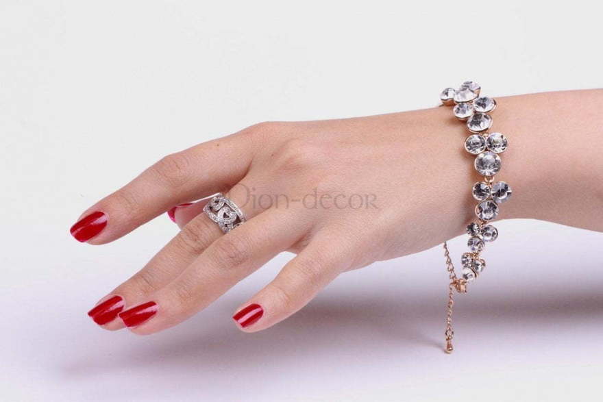 Браслет Цветочный- золотистый из Позолоченная бижутерия от  2