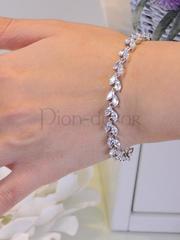 Браслет с цирконами Lilu из Посеребренная бижутерия от  2