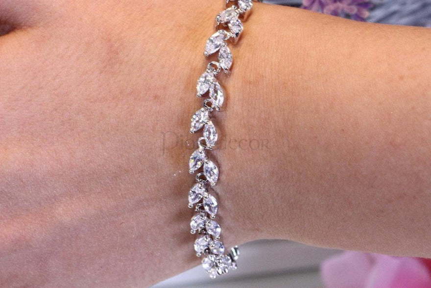 Браслет с цирконами Lilu из Посеребренная бижутерия от  6