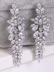 Серьги с цирконами Josefa из Посеребренная бижутерия от  2