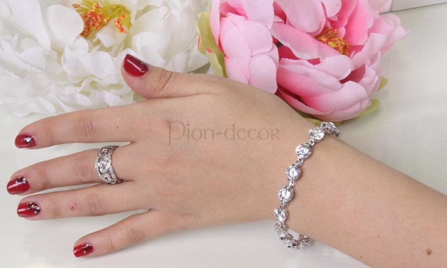 Браслет Isabella с цирконами из Посеребренная бижутерия от  2