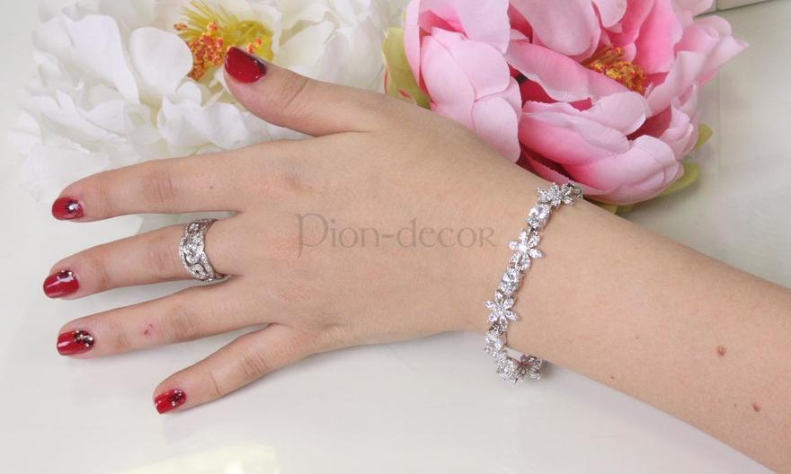 Браслет с цирконами Kate из Посеребренная бижутерия от  2