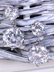 Серьги Isabella с цирконами из Посеребренная бижутерия от  1