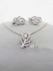 Комплект украшений Перо из Посеребренная бижутерия от Свадебный салон Amore Mio 1