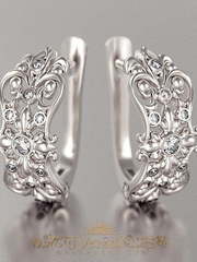 Серьги VGS0148 из Белое золото от Ювелирный Дом Версаль 1