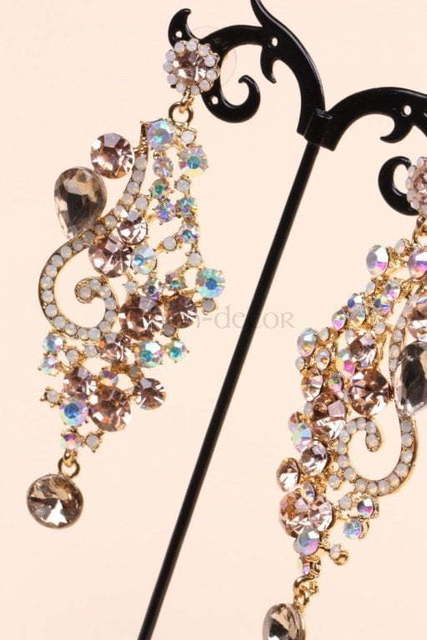 Серьги Изящные узоры золотистые из Позолоченная бижутерия от  2