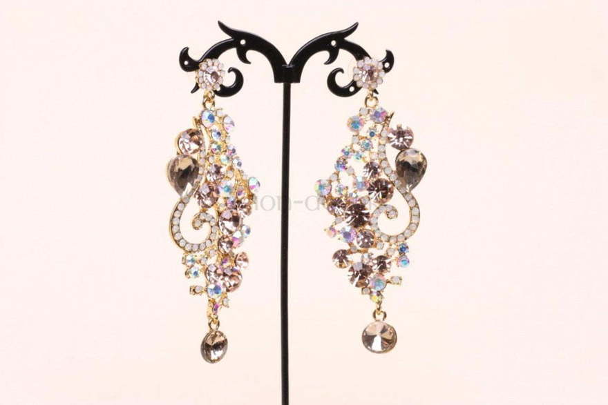 Серьги Изящные узоры золотистые из Позолоченная бижутерия от  4