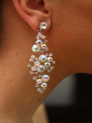 Вечерние серьги из Посеребренная бижутерия от  2