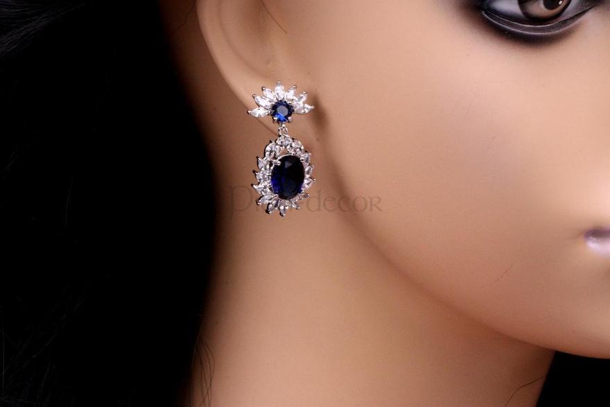 Серьги с цирконами Lele из Посеребренная бижутерия от  2