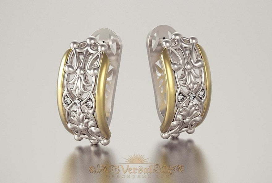 Серьги VGS0167 из Комбинированные от Ювелирный Дом Версаль 3