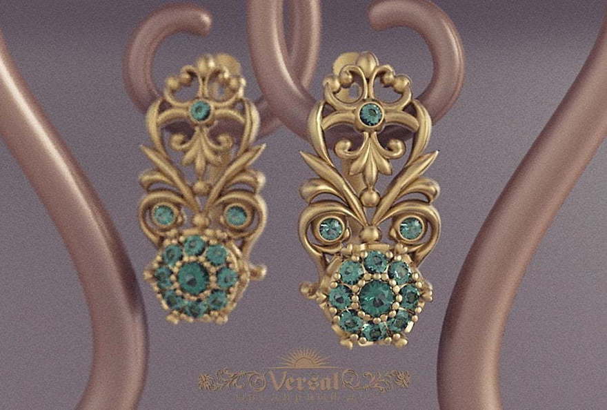 Серьги VGS0139 из Желтое золото от Ювелирный Дом Версаль 2