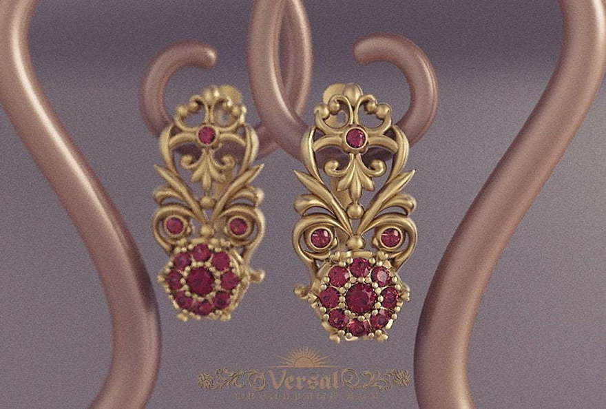 Серьги VGS0139 из Желтое золото от Ювелирный Дом Версаль 3