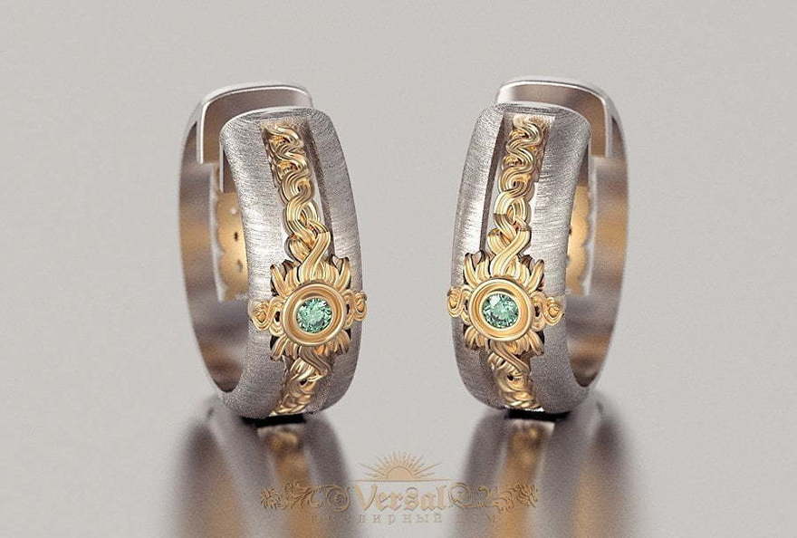 Серьги VGS0142 из Комбинированные от Ювелирный Дом Версаль 2