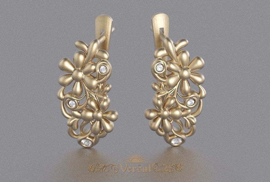 Серьги VGS0010 из Желтое золото от Ювелирный Дом Версаль 2
