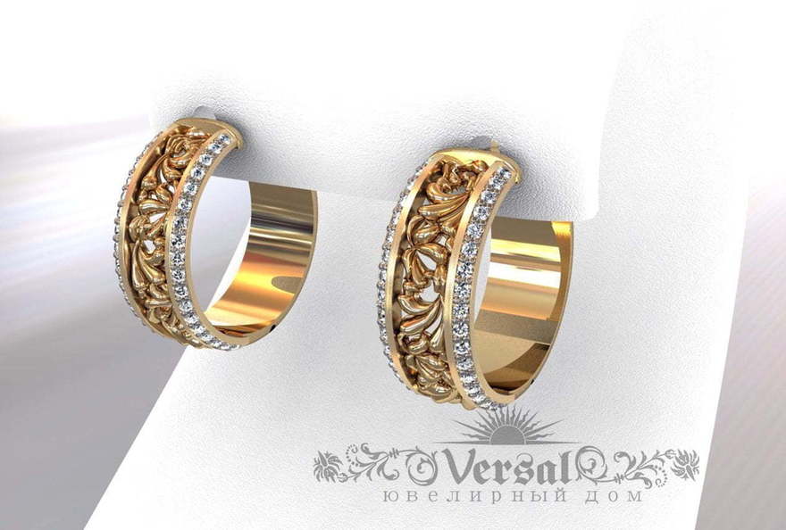 Серьги VGS0150 из Желтое золото от Ювелирный Дом Версаль 1