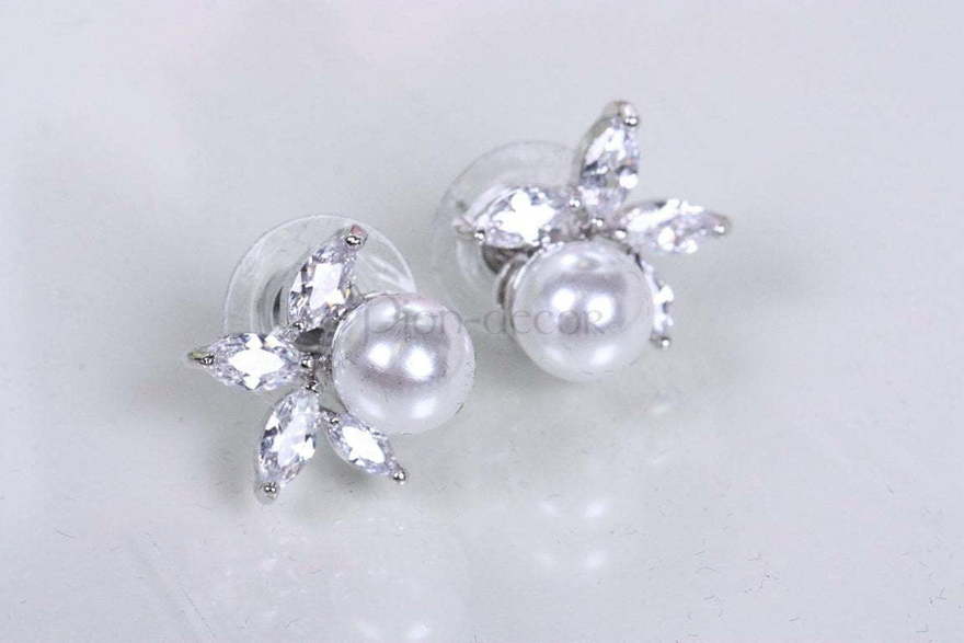 Комплект Perla с цирконами из Посеребренная бижутерия от  3