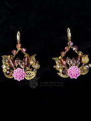 Серьги Sion розовые из Позолоченная бижутерия от Lady Beetle 2