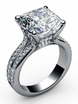 Помолвочное кольцо с центральным бриллиантом и россыпью AOG-ER-0043 из Белое золото от Ювелирный салон Art of glow 1