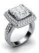 Помолвочное кольцо с бриллиантом огранки принцесса AOG-ER-0054 из Белое золото от Ювелирный салон Art of glow 1