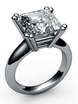 Помолвочное кольцо с бриллиантом изумрудной огранки AOG-ER-0026 из Белое золото от Ювелирный салон Art of glow 1