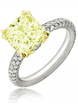 Роскошное помолвочное кольцо с желтым бриллиантом AOG-ER-0116 из Белое золото от Ювелирный салон Art of glow 1