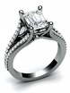 Эксклюзивное помолвочное кольцо с крупным бриллиантом и россыпью AOG-ER-0056 из Белое золото от Ювелирный салон Art of glow 1