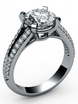 Помолвочное кольцо с каратным бриллиантом и россыпью AOG-ER-0052 из Белое золото от Ювелирный салон Art of glow 1