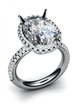 Необычное помолвочное кольцо с овальным бриллиантом AOG-ER-0037 из Белое золото от Ювелирный салон Art of glow 1