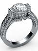 Помолвочное кольцо с бриллиантом и россыпью AOG-ER-0047 из Белое золото от Ювелирный салон Art of glow 1