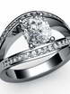 Эксклюзивное помолвочное кольцо с овальным бриллиантом AOG-ER-0025 из Белое золото от Ювелирный салон Art of glow 1