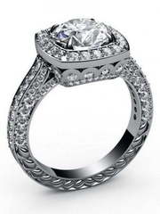 Восхитительное помолвочное кольцо с бриллиантами AOG-ER-0049 из Белое золото от Ювелирный салон Art of glow 1