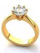 Помолвочное кольцо из желтого золота с большим бриллиантом AOG-CER-104-2 из Желтое золото от Ювелирный салон Art of glow 1
