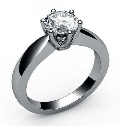 Помолвочное кольцо с с бриллиантом AOG-ER-0036 из Белое золото от Ювелирный салон Art of glow 1