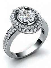 Эксклюзивное помолвочное кольцо с бриллиантами AOG-ER-0053 из Белое золото от Ювелирный салон Art of glow 1