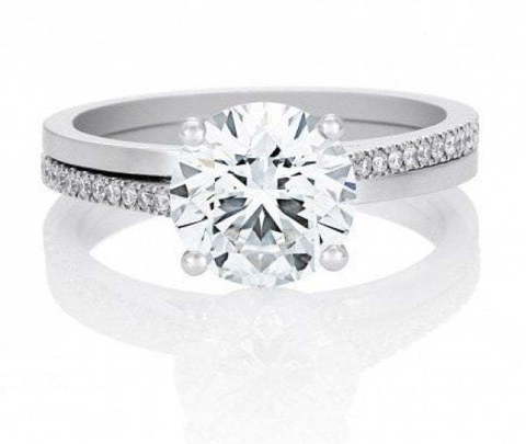 Роскошное помолвочное кольцо с крупным бриллиантом AOG-ER-0097 из Белое золото от Ювелирный салон Art of glow 1