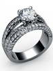Эксклюзивное помолвочное кольцо с крупным бриллиантом и россыпью AOG-ER-0021 из Белое золото от Ювелирный салон Art of glow 1