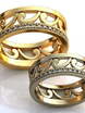 Роскошные широкие обручальные кольца с бриллиантами AOG-obr-373 из Желтое золото от Ювелирный салон Art of glow 1