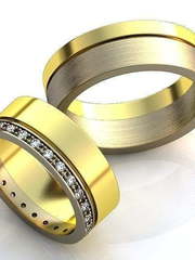 Широкие обручальные кольца AOG-obr-159 из Комбинированные от Ювелирный салон Art of glow 1