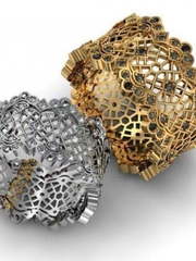 Широкие обручальные кольца AOG-WRB-001 из Белое золото, Желтое золото от Ювелирный салон Art of glow 1