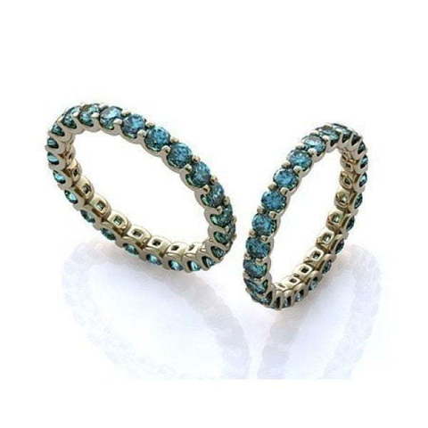 Обручальные кольца дорожка с голубыми сапфирами R-KO-1052 из Белое золото от Ювелирный салон Art of glow 1