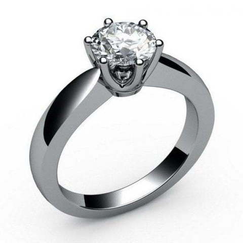 Роскошное помолвочное кольцо с крупным бриллиантом AOG-CER-104-9 из Белое золото от Ювелирный салон Art of glow 1