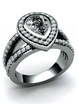 Помолвочное кольцо с бриллиантом огранки груша AOG-CER-521 из Белое золото от Ювелирный салон Art of glow 1
