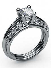 Помолвочное кольцо премиум из белого золота AOG-ER-0024 из Белое золото от Ювелирный салон Art of glow 1