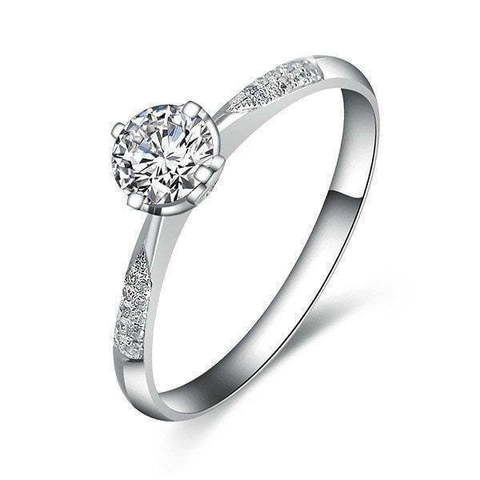 Помолвочное кольцо из белого золота с бриллиантами AOG-ER-0112 из Белое золото от Ювелирный салон Art of glow 1