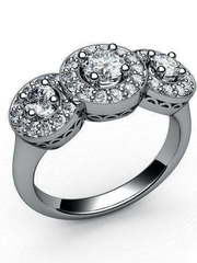 Помолвочное кольцо с крупными бриллиантами AOG-CER-106 из Белое золото от Ювелирный салон Art of glow 1