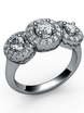 Помолвочное кольцо с крупными бриллиантами AOG-CER-106 из Белое золото от Ювелирный салон Art of glow 1