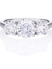 Помолвочное кольцо с тремя крупными бриллиантами AOG-ER-0094 из Белое золото от Ювелирный салон Art of glow 1